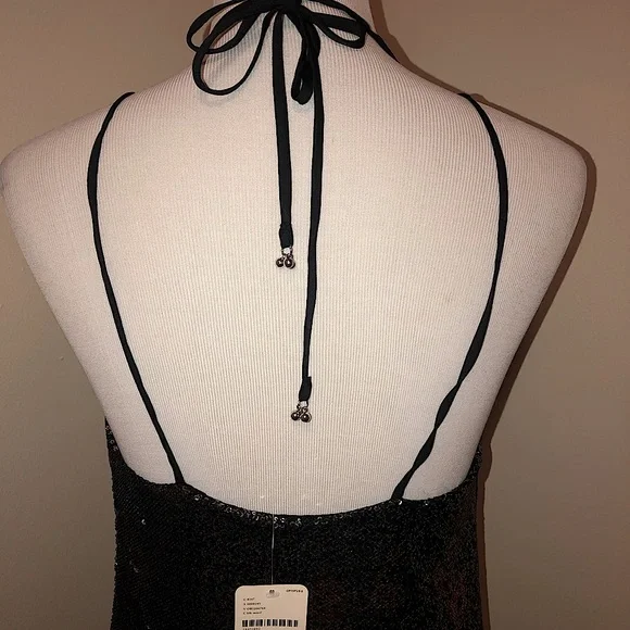 NWT Free People Sequined Mini Dress,Size-Small - Picture 9 of 9